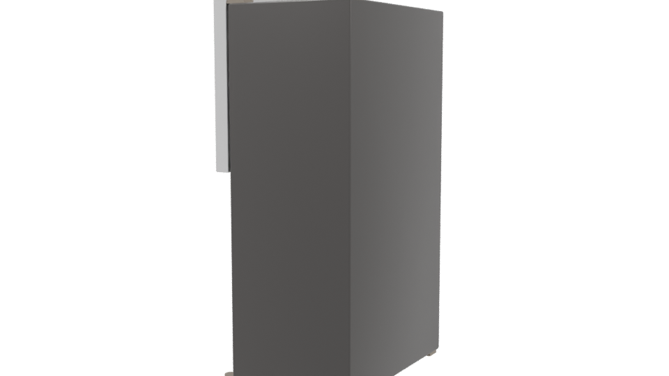 Sleek Modern Refrigerator 3D Model - Professional 3D Model Render 3
