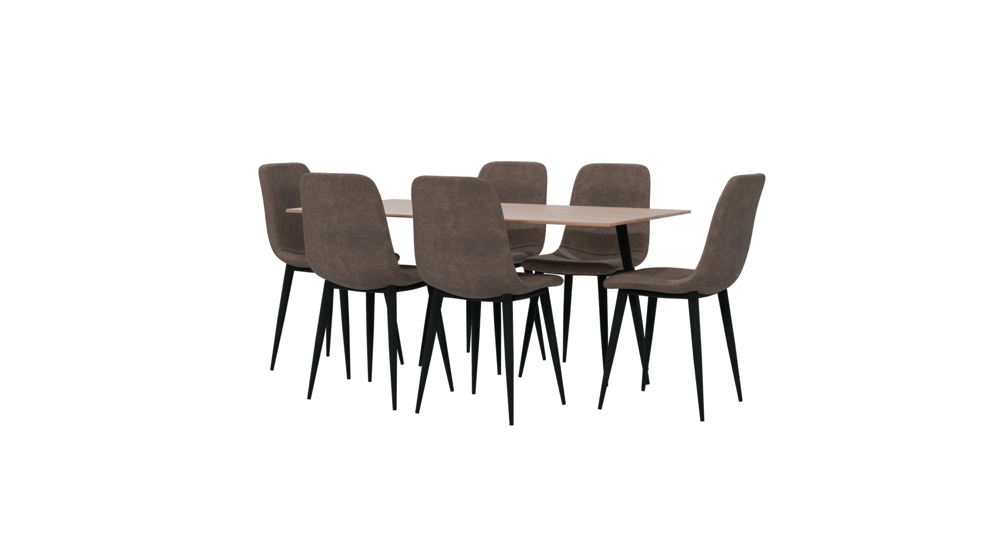 Stylish Modern Dining Set 3D - Professional 3D Model Render 6