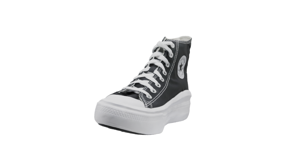 High-Top Canvas Sneakers Model - Professional 3D Model Render 3