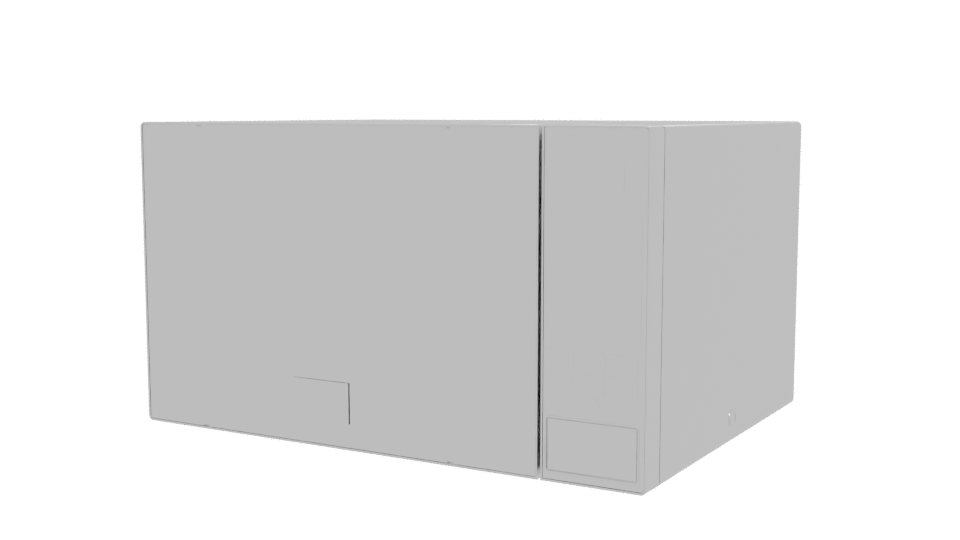Compact Modern Microwave Model - Professional 3D Model Render 12