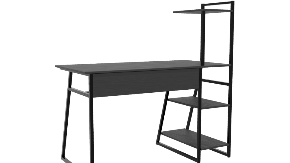 Contemporary Office Desk 3D Model - Professional 3D Model Render 4