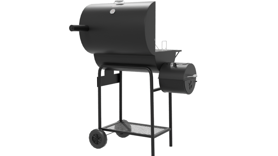 Outdoor Charcoal Grill Model - Professional 3D Model Render 6