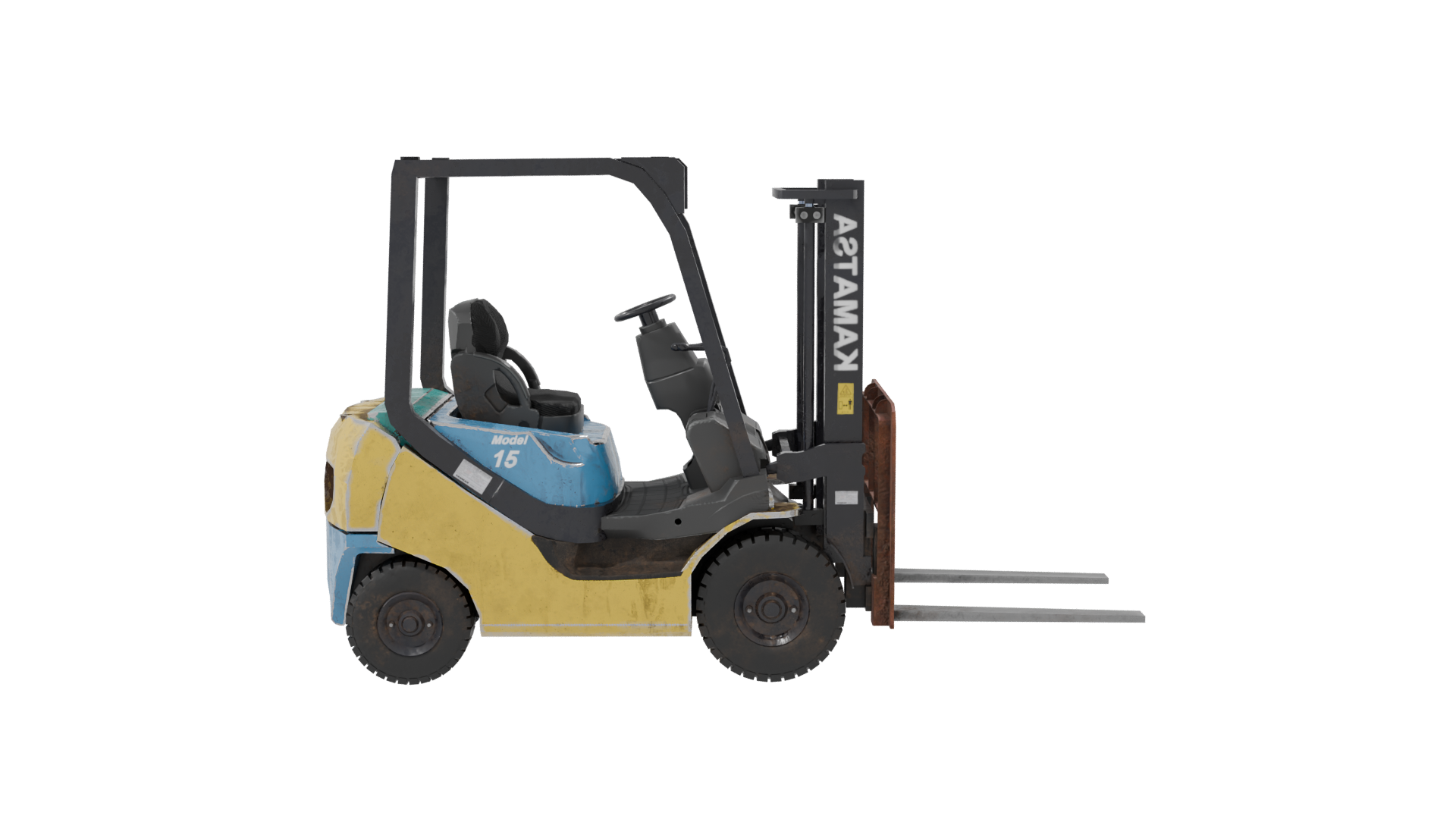 Industrial Forklift 3D Model - Professional 3D Model Render 8