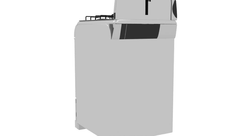 Stylish Gas Range Stove Model - Professional 3D Model Render 4
