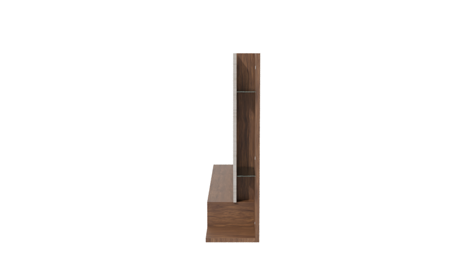 Stylish Wooden Display Unit 3D - Professional 3D Model Render 2