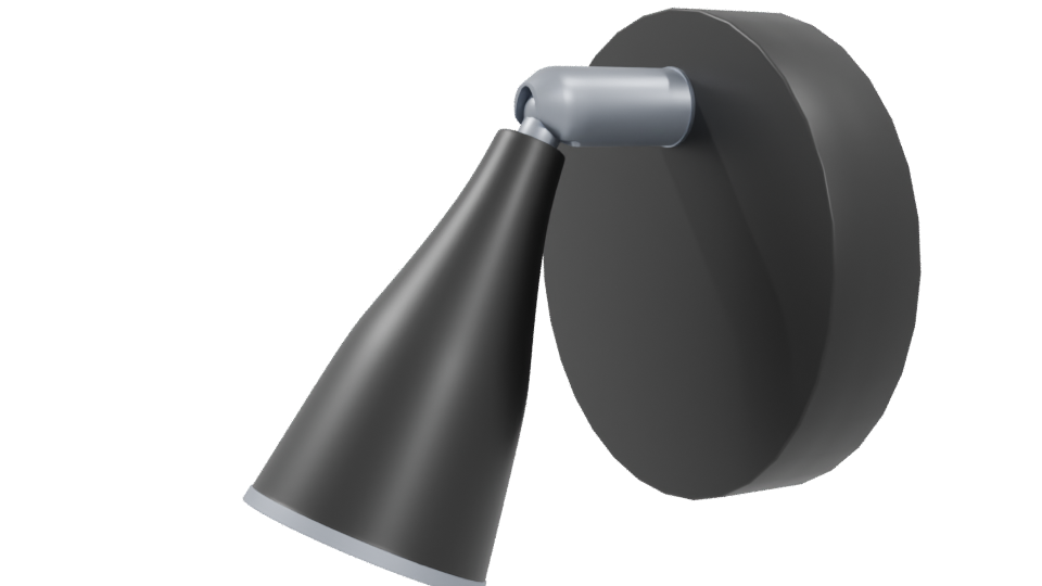 Sleek Wall Mounted Lamp Model - Professional 3D Model Render 4