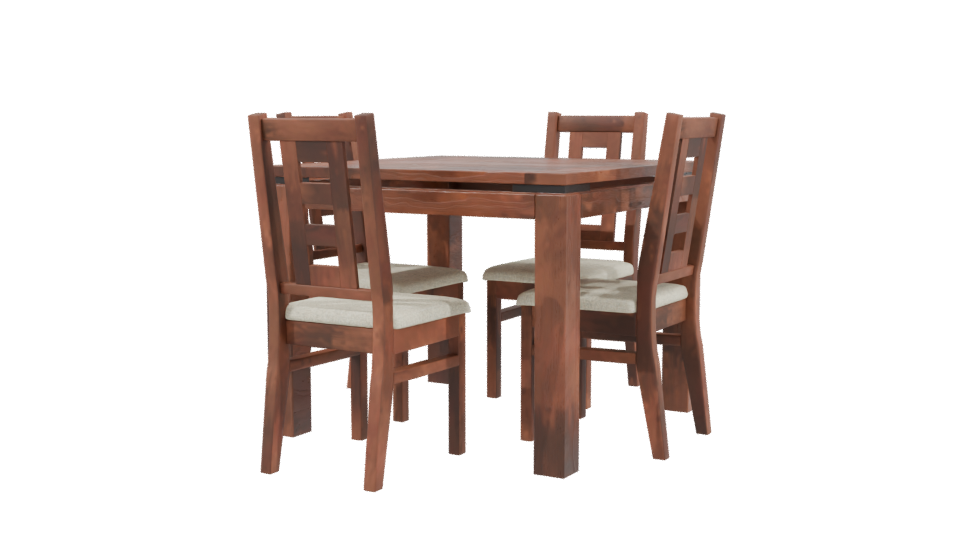 Stylish Wooden Dining Table 3D - Professional 3D Model Render 3