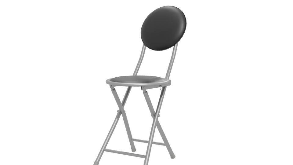 Black Metal Bar Stool 3D - Professional 3D Model Render 12