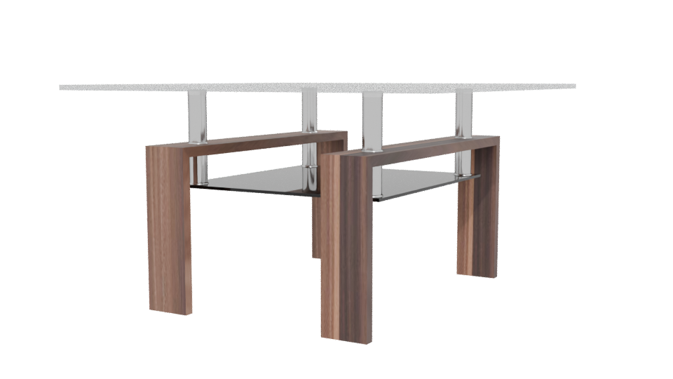 Stylish Glass Coffee Table 3D - Professional 3D Model Render 12