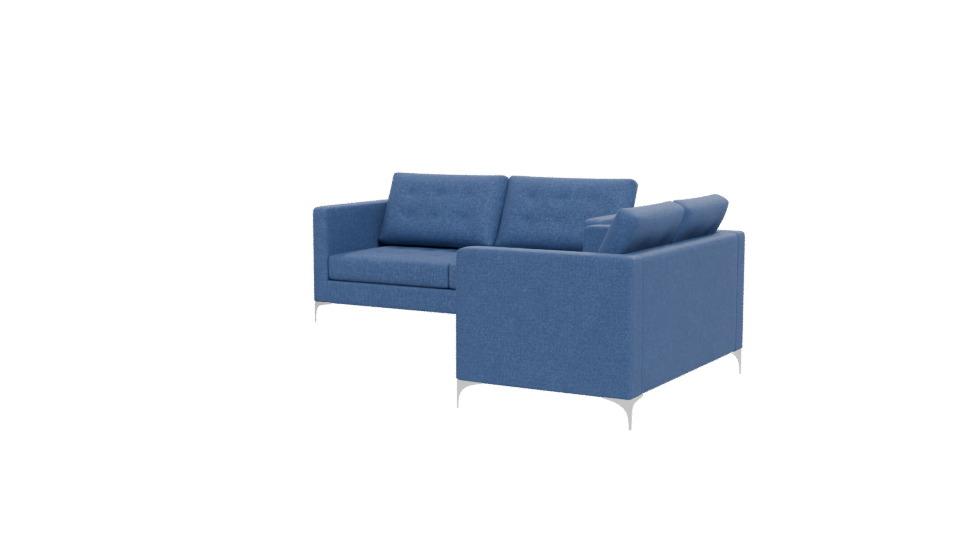 Stylish Blue Sofa Set 3D - Professional 3D Model Render 12