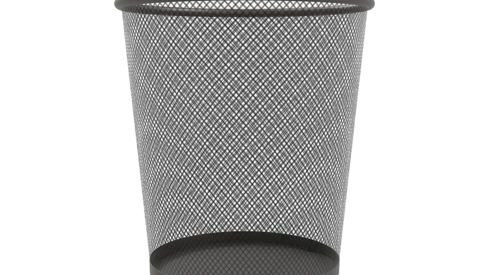 Stylish Wire Mesh Wastebasket 3D Model - Professional 3D Model Render 10