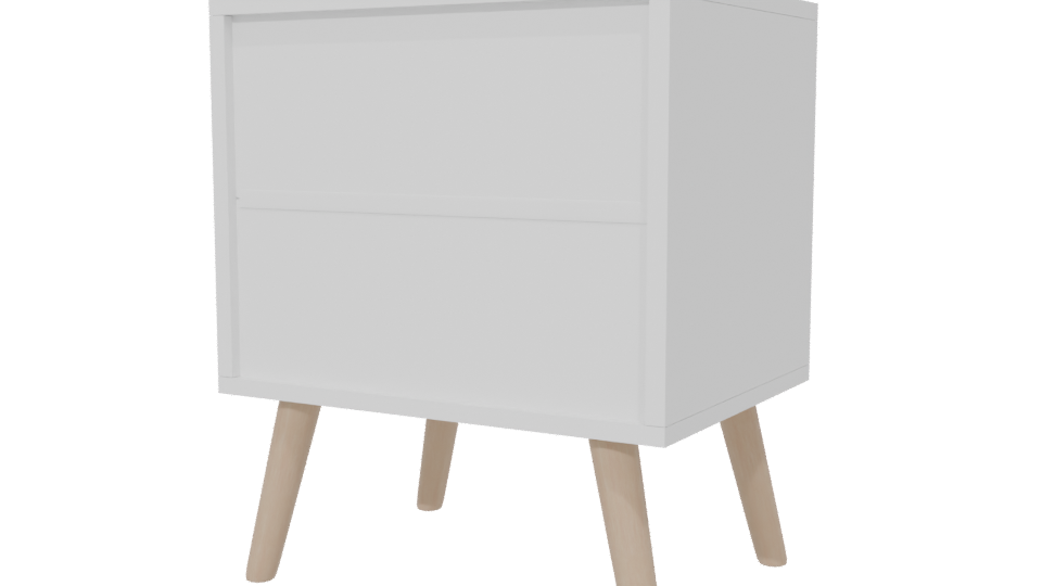 Minimalist Wooden Nightstand 3D Model - Professional 3D Model Render 6