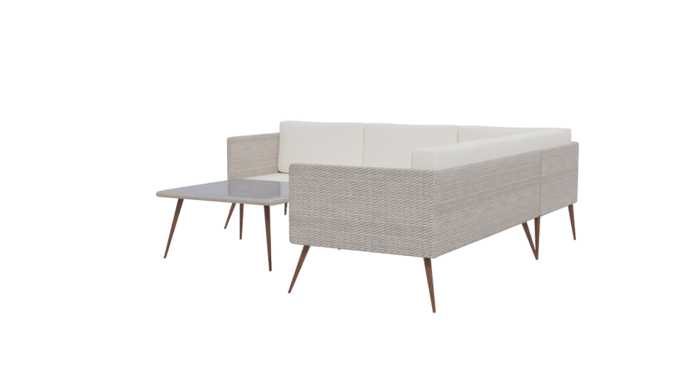 Stylish Outdoor Sofa Set 3D - Professional 3D Model Render 12