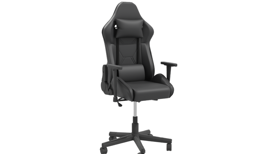 Gaming Chair Model with Green Accents - Professional 3D Model Render 10