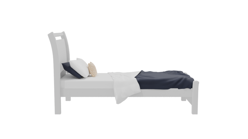 Elegant Minimalist Twin Bed 3D Model - Professional 3D Model Render 8