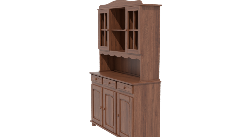 Classic Wooden Cabinet 3D Model - Professional 3D Model Render 13