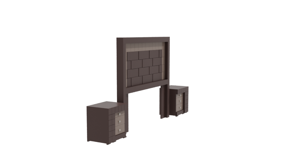 Modern Bedroom Furniture Set 3D - Professional 3D Model Render 9