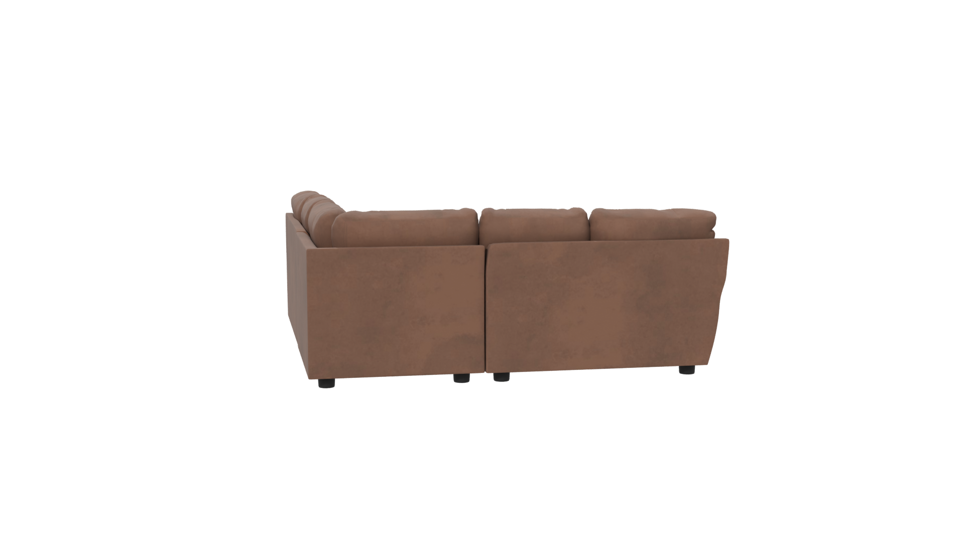 Luxe Brown Fabric Sofa 3D - Professional 3D Model Render 6