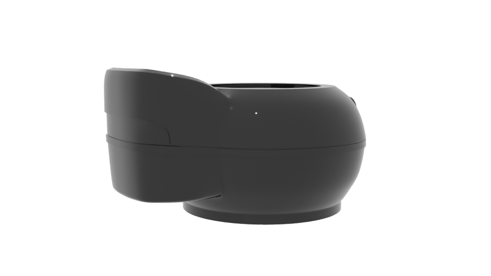 Stylish Black Air Fryer 3D Model - Professional 3D Model Render 7