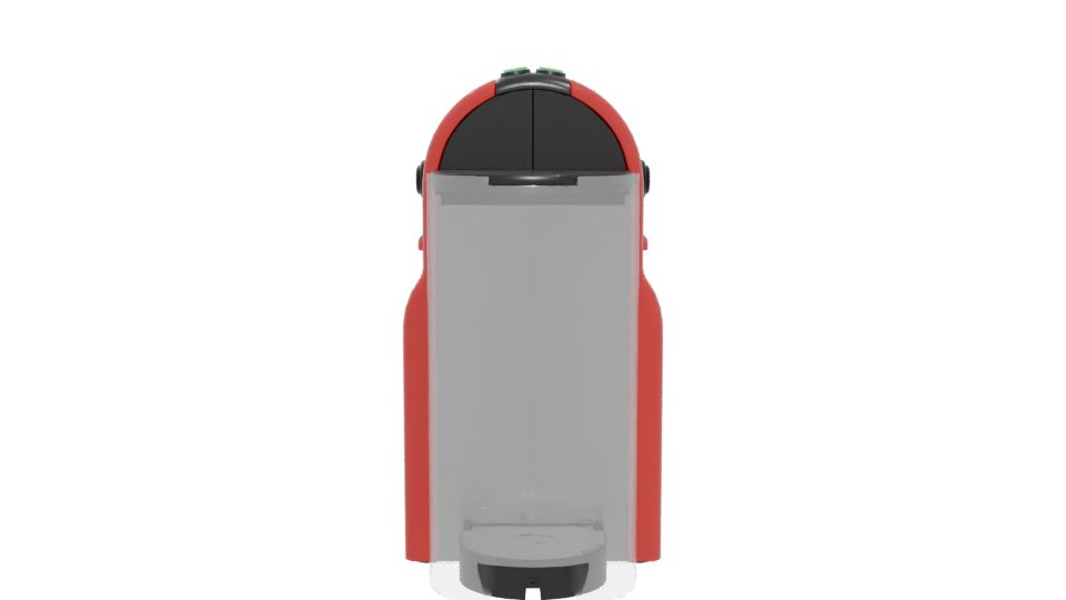 Stylish Red Coffee Machine Model - Professional 3D Model Render 5