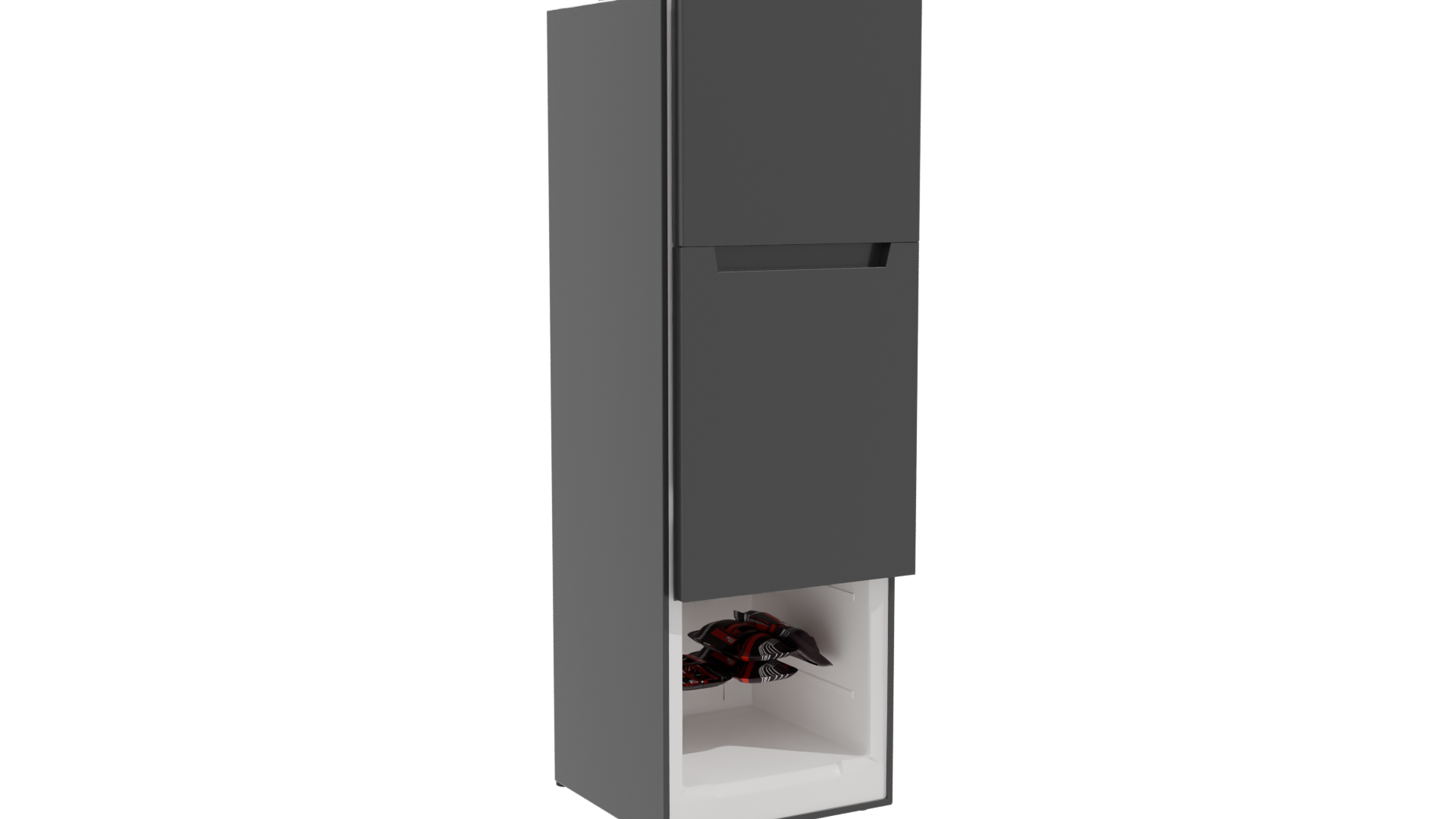 Sleek Black Refrigerator 3D Model - Professional 3D Model Render 10