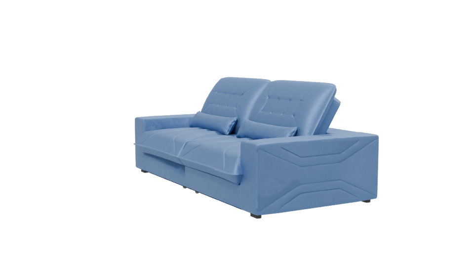 Majestic Blue Sofa 3D Model - Professional 3D Model Render 13