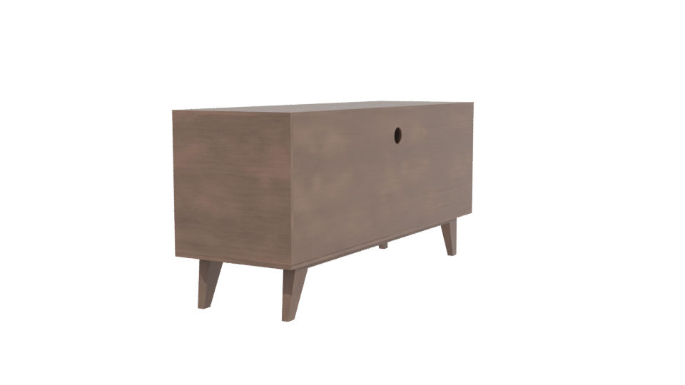Stylish Wooden Entertainment Center 3D - Professional 3D Model Render 3