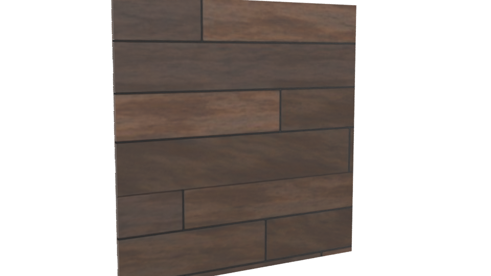 Stylish Rustic Wooden Wall Panel 3D Model - Professional 3D Model Render 4