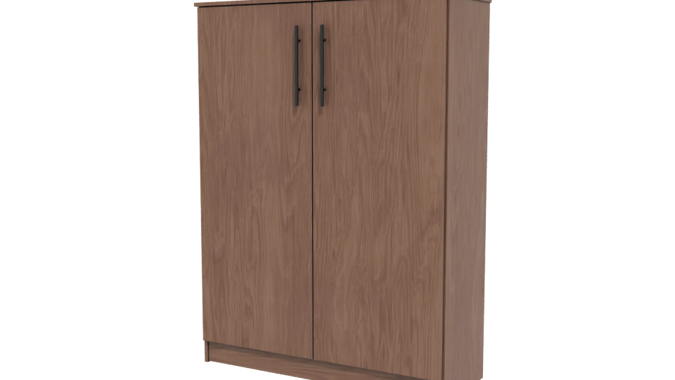 Stylish Wooden Storage Cabinet 3D - Professional 3D Model Render 12