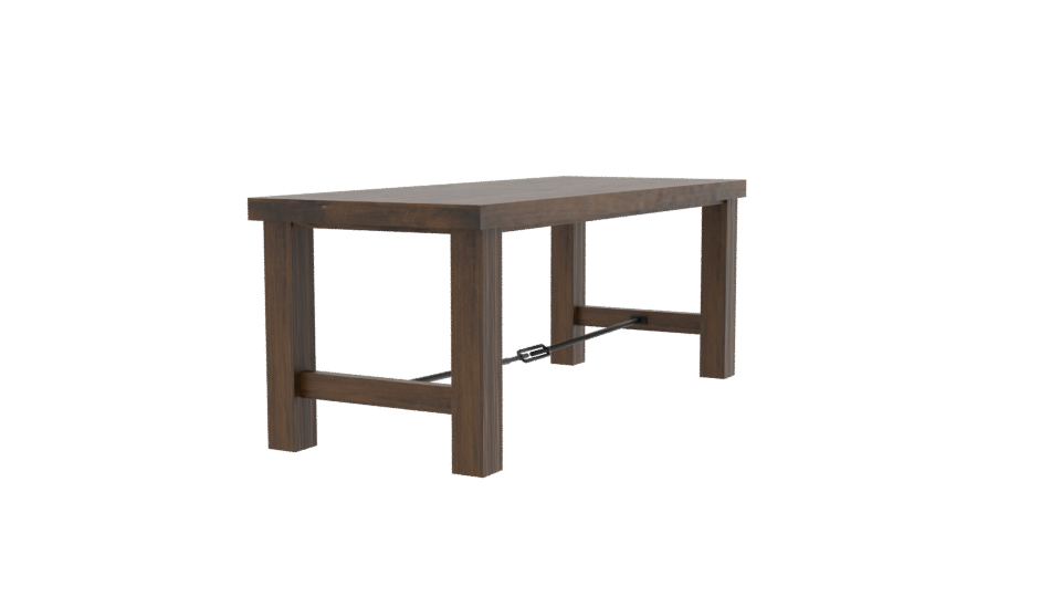 Stylish Wooden Dining Table 3D - Professional 3D Model Render 9