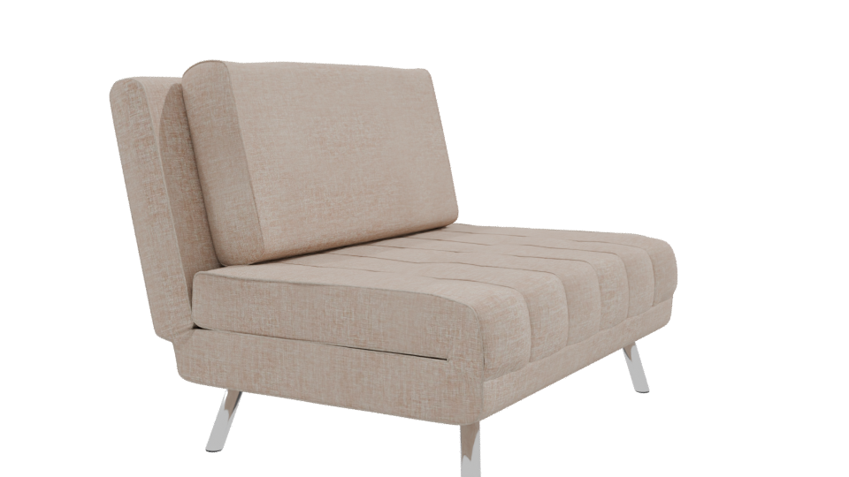 Contemporary Fabric Sofa Bed 3D Model - Professional 3D Model Render 9