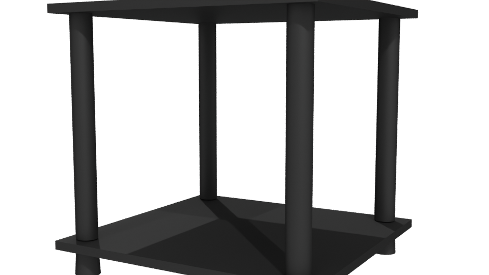 Compact Modern Shelf Unit 3D - Professional 3D Model Render 12