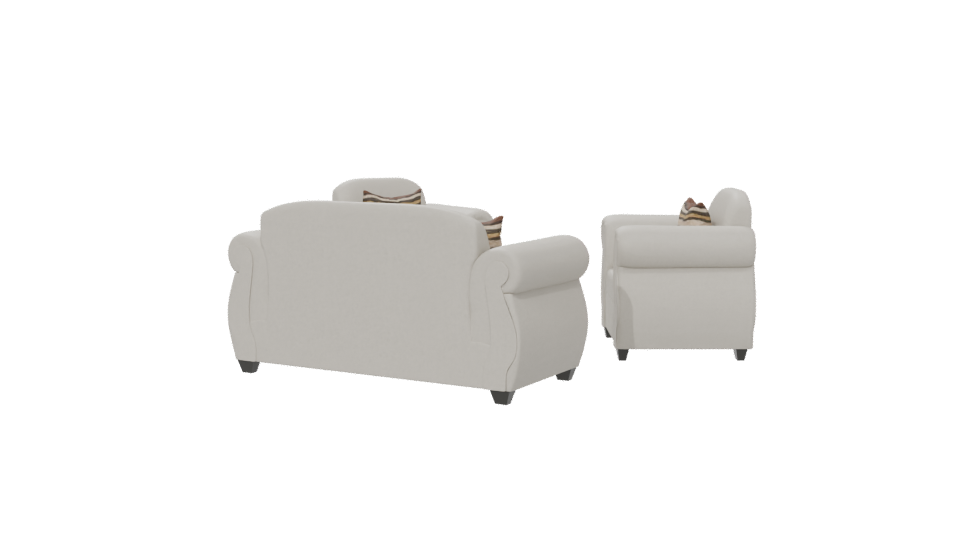 Elegant Upholstered Sofa Set 3D - Professional 3D Model Render 6