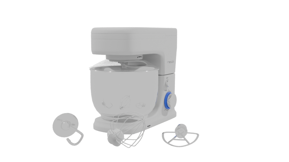 Stylish Kitchen Mixer Model 3D - Professional 3D Model Render 9