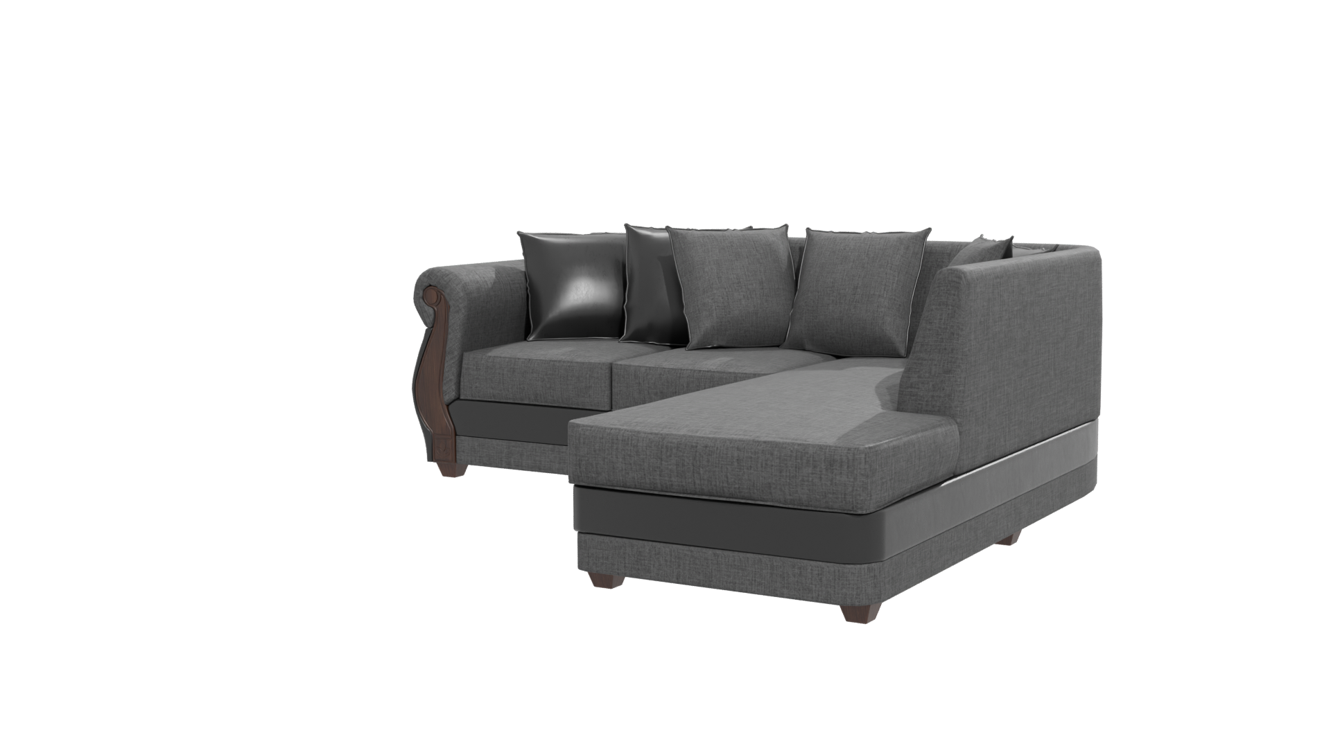 Stylish Corner Sofa 3D Model - Professional 3D Model Render 12