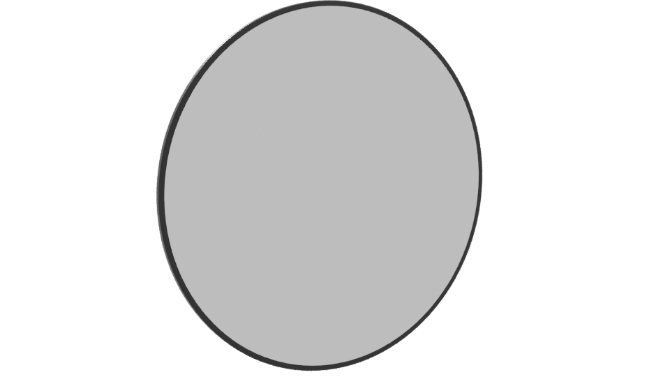 Stylish Metallic Circular Mirror 3D Model - Professional 3D Model Render 10