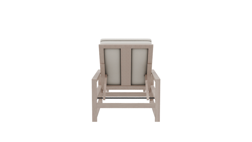 Elegant Adjustable Outdoor Lounger 3D Model - Professional 3D Model Render 8