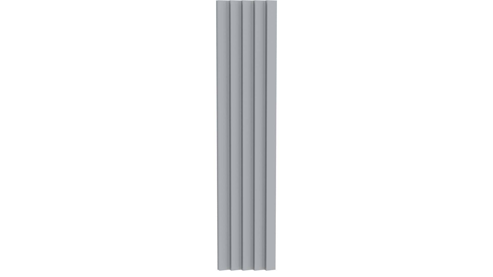Vertical Ribbed Column Model 3D - Professional 3D Model Render 5