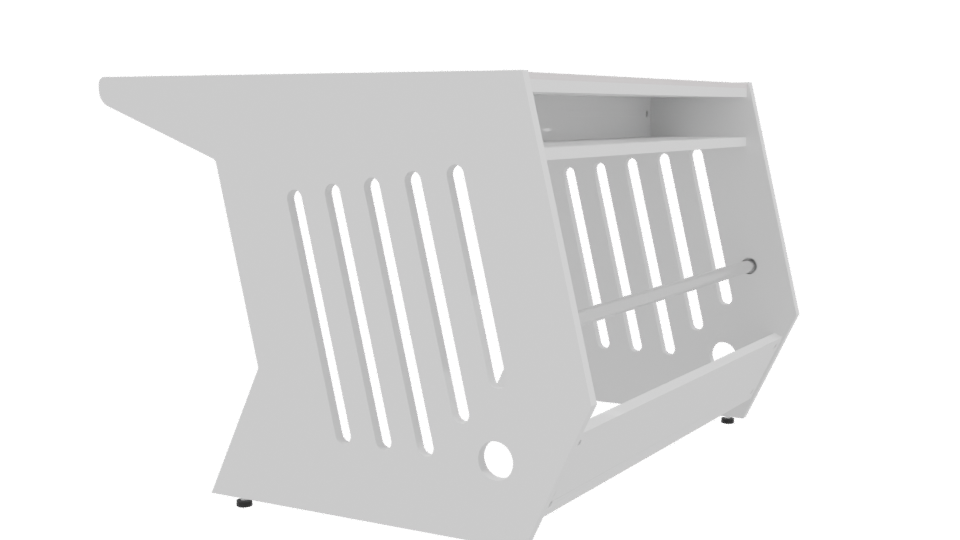 Minimalist White Office Table 3D - Professional 3D Model Render 3