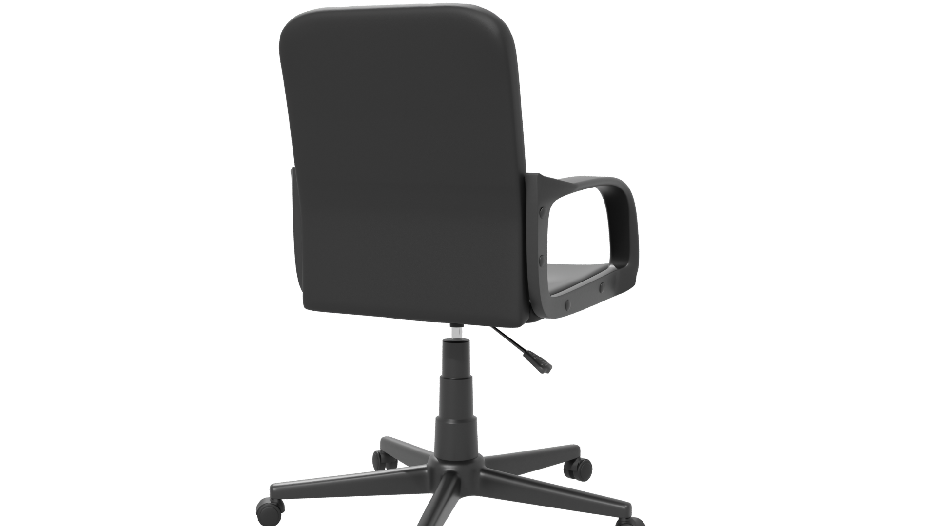 Elegant Black Leather Office Chair 3D Model - Professional 3D Model Render 6