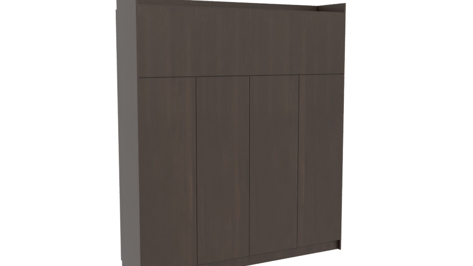 Elegant Mahogany Closet 3D Model - Professional 3D Model Render 4