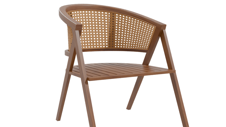 Contemporary Wooden Dining Chair 3D Model - Professional 3D Model Render 10
