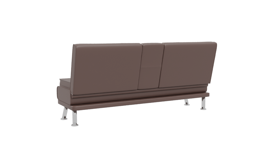 Stylish Brown Sofa Model 3D - Professional 3D Model Render 4