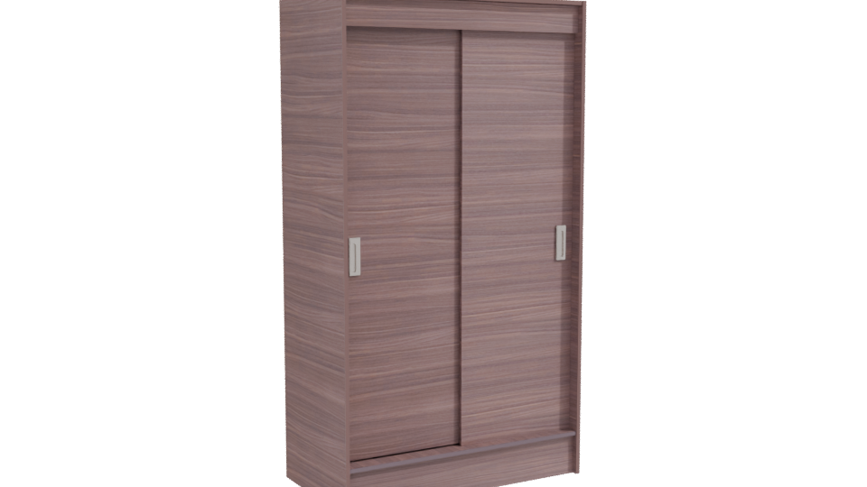 Walnut Sliding Door Closet 3D - Professional 3D Model Render 10