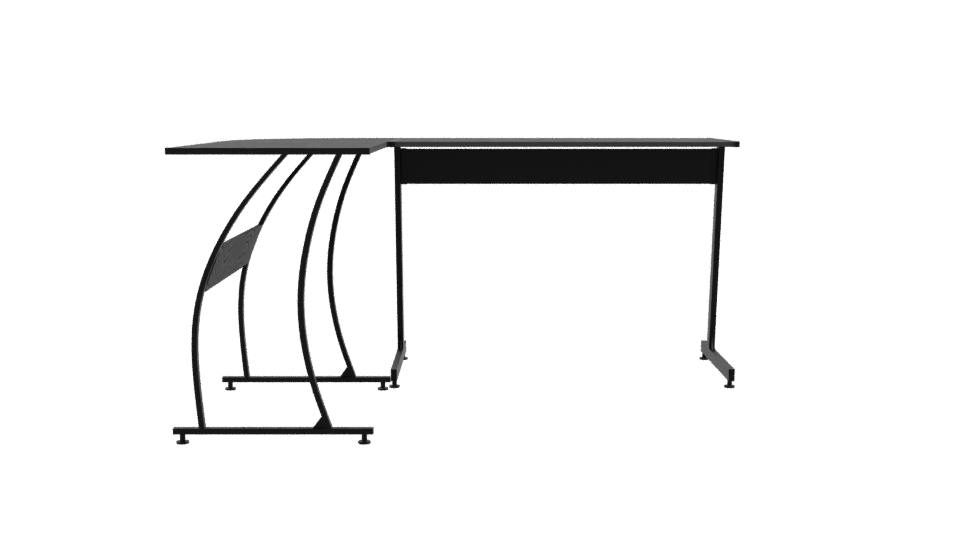 Contemporary L-Shaped Office Desk 3D Model - Professional 3D Model Render 2