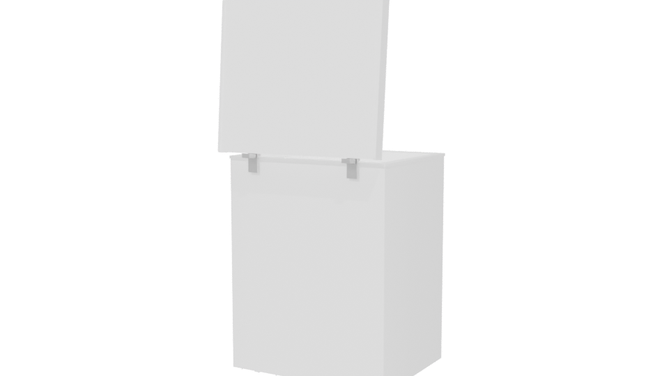 Versatile White Chest Freezer 3D Model - Professional 3D Model Render 6