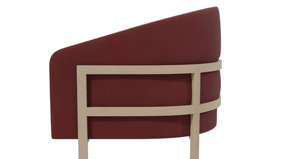 Sitial Berlin Guinda Armchair 3D - Professional 3D Model Render 2