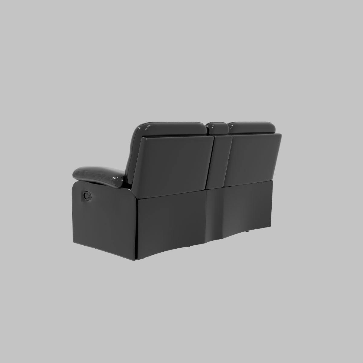 LOVE SEAT RECLINABLE CON CONSOLA azul