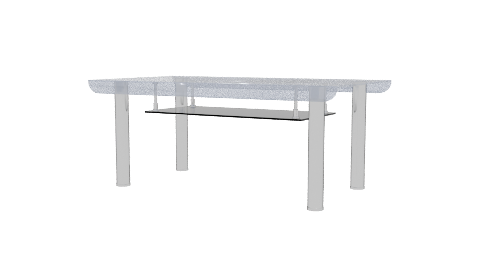 Modern Glass Coffee Table 3D - Professional 3D Model Render 6