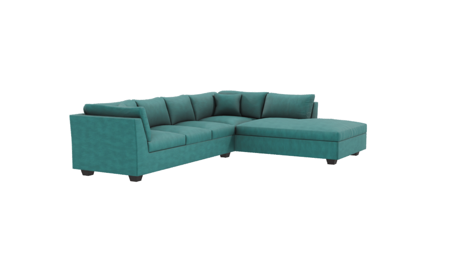 Elegant Modern Sectional Sofa 3D - Professional 3D Model Render 9